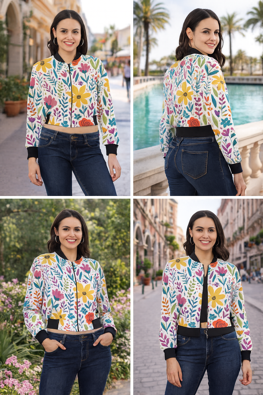 Women's AOP Bomber Jacket